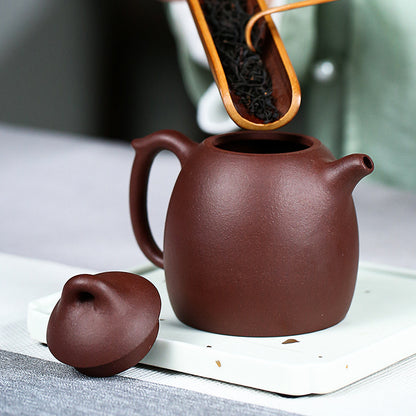 Authentic Handmade Zisha Teapot with Original Purple Clay