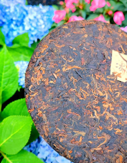 Yun Nan Qi Zi pu-er tea cake (ripe)